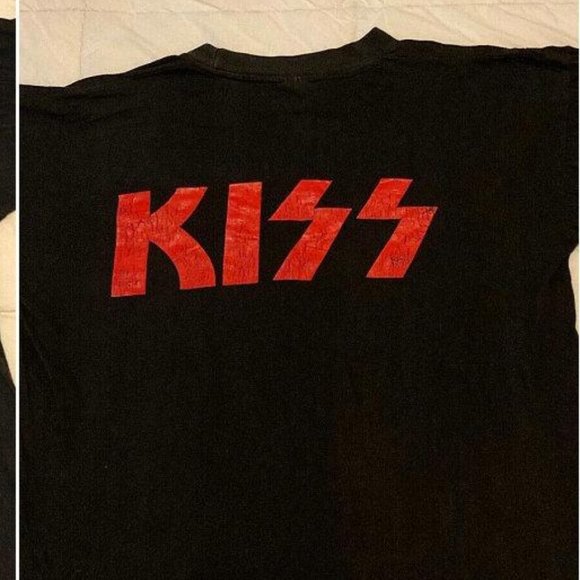 VINTAGE KISS ACE, GENE, PAUL, PETER 1980S T SHIRT - Picture 2 of 2